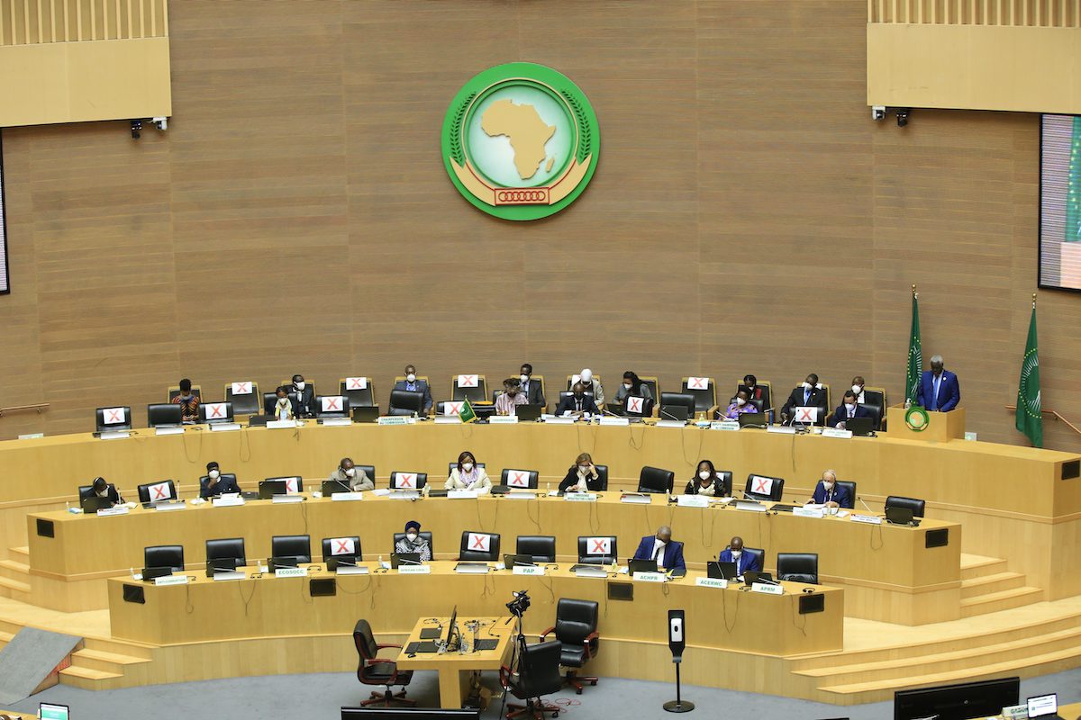 The 35th session of the African Union Summit in Addis Ababa, Ethiopia on February 02, 2022. [Minasse Wondimu Hailu - Anadolu Agency]