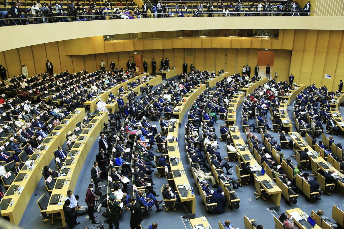 The 35th session of the African Union Summit continue in Addis Ababa, Ethiopia on February 05, 2022 [Minasse Wondimu Hailu/Anadolu Agency]