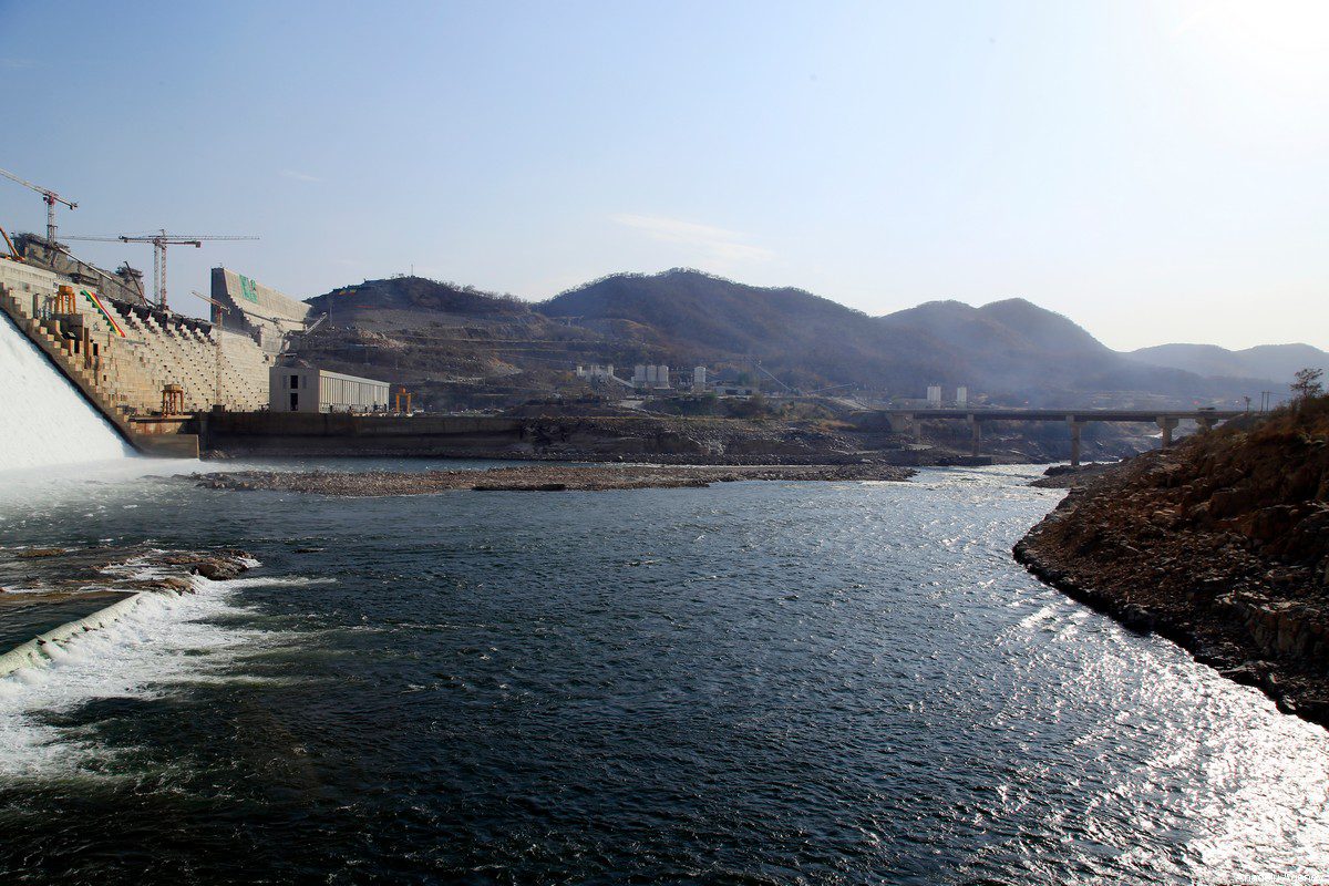 A view of Grand Ethiopian Renaissance Dam, in Benishangul-Gumuz, Ethiopia on February 19, 2022 [Minasse Wondimu Hailu/Anadolu Agency]