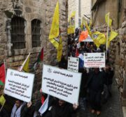 Israeli forces clash with Palestinians in a rally marking the 28th anniversary of the Ibrahimi Mosque massacre in Hebron, West Bank 25, 2022 [Mamoun Wazwaz / Anadolu Agency]
