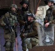Israeli forces clash with Palestinians in a rally marking the 28th anniversary of the Ibrahimi Mosque massacre in Hebron, West Bank 25, 2022 [Mamoun Wazwaz / Anadolu Agency]