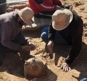 A 2,000-year-old Roman cemetery containing at least 20 ornately decorated graves has been uncovered near the shoreline in the northern Gaza Strip [Mohammed Asad/Middle East Monitor]