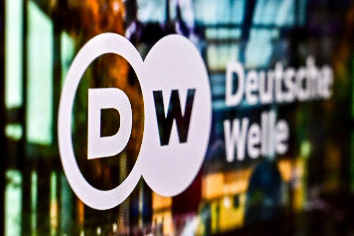 German broadcaster 'Deutsche Welle', 3 February 2022 [YURI KADOBNOV/AFP/Getty Images]