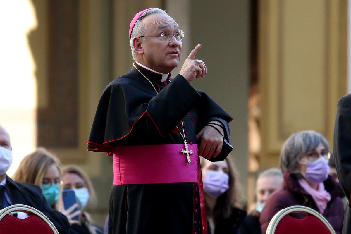 Archbishop Edgar Peña Parra in Vatican City on 6 May 2021 [Franco Origlia/Getty Images]