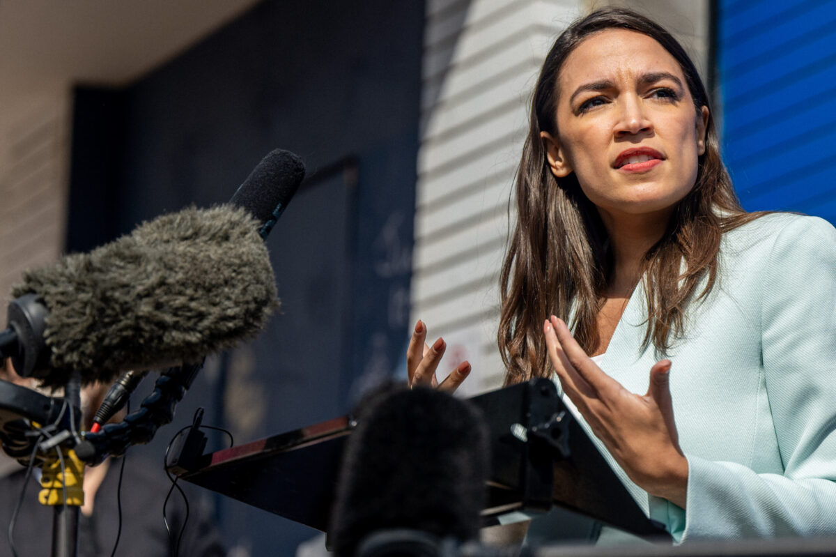 US Rep. Alexandria Ocasio-Cortez on February 12, 2022 in San Antonio, Texas [Brandon Bell/Getty Images]