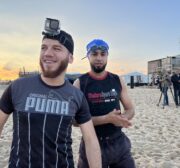 Palestinians at the beach in Gaza, 17 February 2022 [Mohammed Asad/Middle East Monitor]