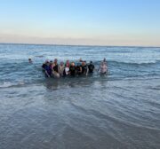 Palestinians at the beach in Gaza, 17 February 2022 [Mohammed Asad/Middle East Monitor]