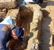 A 2,000-year-old Roman cemetery containing at least 20 ornately decorated graves has been uncovered near the shoreline in the northern Gaza Strip [Mohammed Asad/Middle East Monitor]