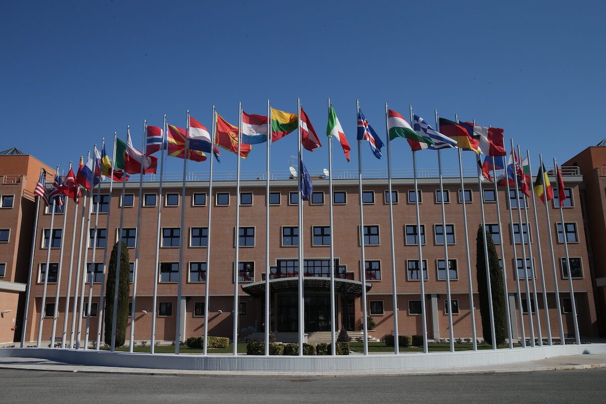 A general view outside of NATO Defence College, in Rome, Italy on March 2, 2022. [Barış Seçkin - Anadolu Agency]