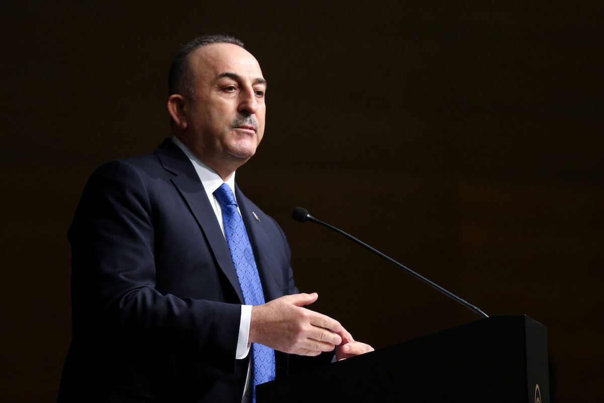 Turkish Foreign Minister Mevlut Cavusoglu in Antalya, Turkiye on March 10, 2022. [Orhan Çiçek - Anadolu Agency ]