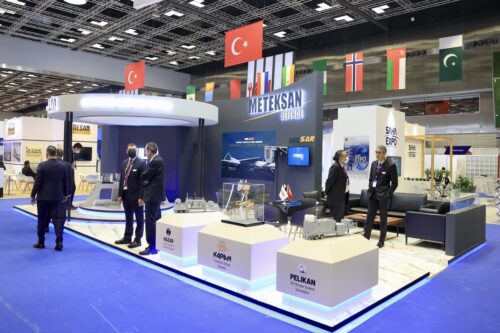 People visit the "Doha International Maritime Defense and Conference (DIMDEX 2022)" in Doha, Qatar on March 20, 2022. [Mohammed Dabbous - Anadolu Agency]