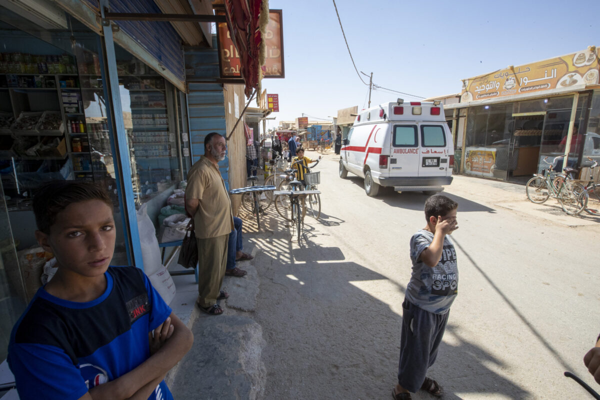 Zaatari refugee camp, the world's largest camp for Syrian refugees in Amman, Jordan, on 21 September 2021 [NICOLAS MAETERLINCK/BELGA MAG/AFP via Getty Images]