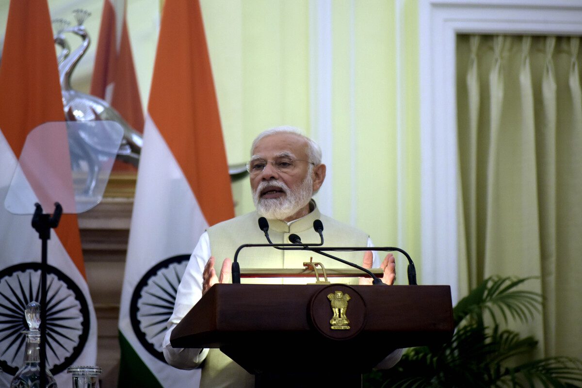 Indian Prime Minister Narendra Modi in New Delhi, India on 22 April 2022 [Stringer/Anadolu Agency]