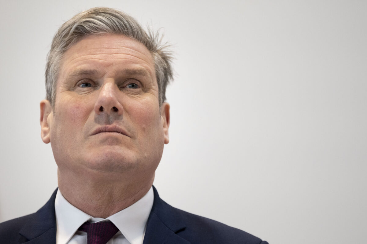 Leader of the Labour Party Keir Starmer looks on at Bridgend College during the launch of the Welsh Labour Local Government campaign on 5 April 2022 in Bridgend, Wales. [Matthew Horwood/Getty Images]