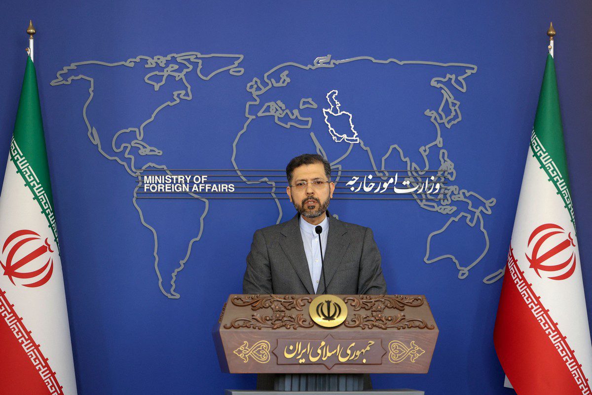 Iran's Foreign Ministry spokesman Saeed Khatibzadeh in Tehran, on 11 April 2022 [ATTA KENARE/AFP/Getty Images]