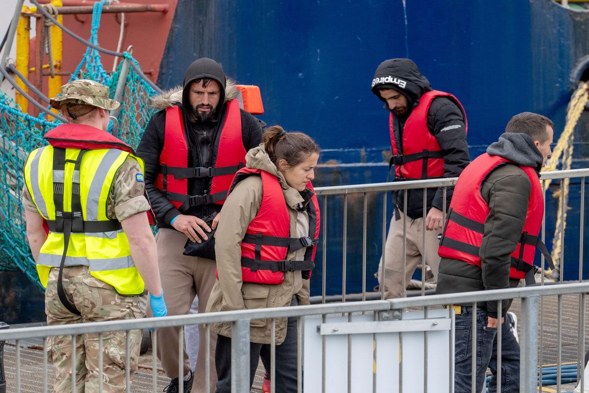Border Force Hurricane brought 35 Migrants in to Dover docks this afternoon the Migrants are trying to cross the channel to the UK before they make it law that they are shipped to Rwanda, in Dover, United Kingdom on May 03, 2022 [Stuart Brock/Anadolu Agency]