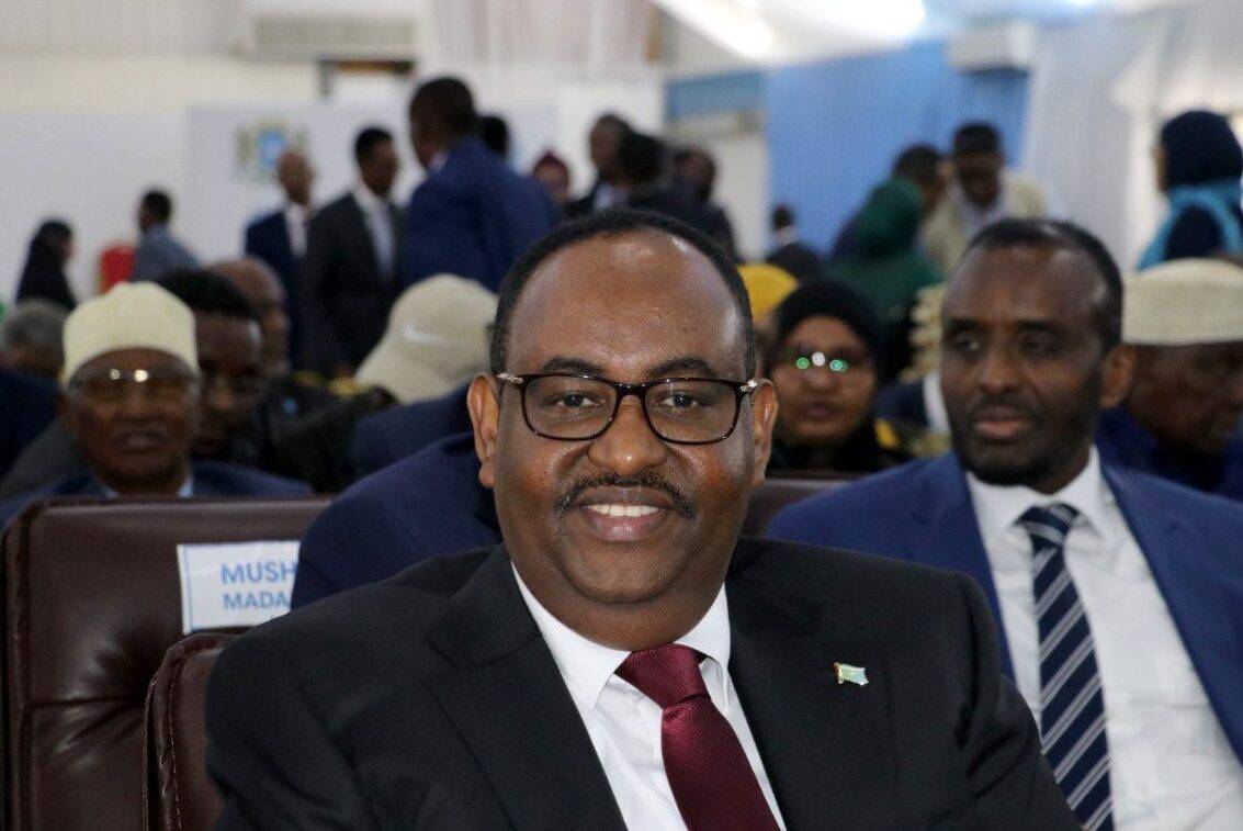 Said Abdullahi Dani, President of Puntland State attends a session as members of the lower and upper house of the legislature meet to elect the new president in Mogadishu, Somalia on May 15, 2022 [Tufan Aktaş/Anadolu Agency]