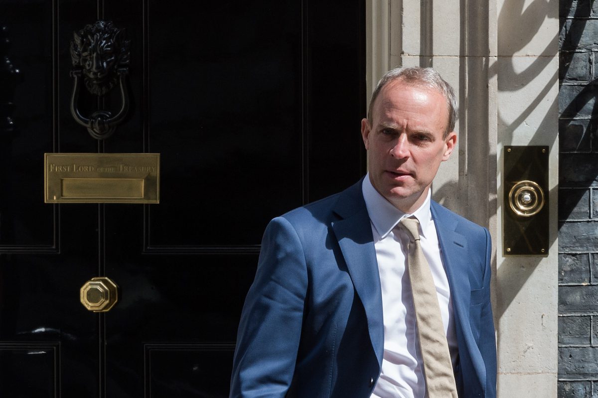 Deputy Prime Minister, Lord Chancellor and Secretary of State for Justice Dominic Raab leaves Downing Street after attending the weekly Cabinet meeting in London, United Kingdom on May 24, 2022. [Wiktor Szymanowicz - Anadolu Agency]