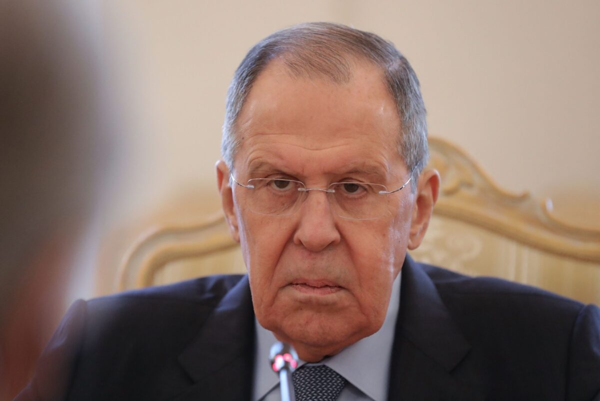 Russian Foreign Minister Sergei Lavrov on April 26, 2022 [MAXIM SHIPENKOV/POOL/AFP via Getty Images]