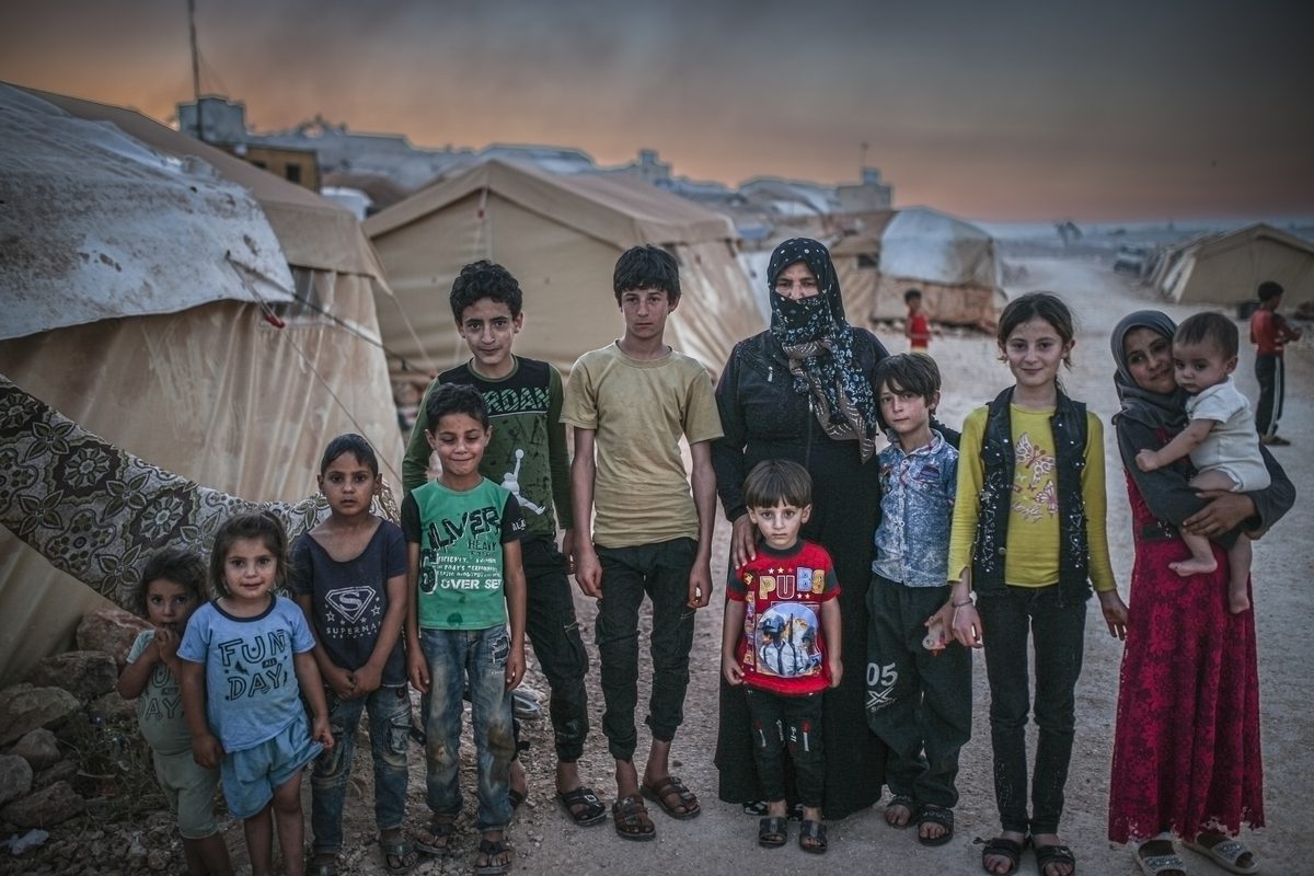 Syrian refugees are seen at the refugee camp in Idlib, Syria [Muhammed Said - Anadolu Agency]