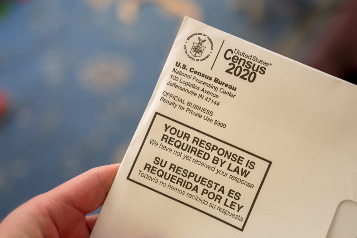 A letter from the Census Bureau regarding the 2020 Census, San Ramon, California, April 24, 2020. [Smith Collection/Gado/Getty Images]