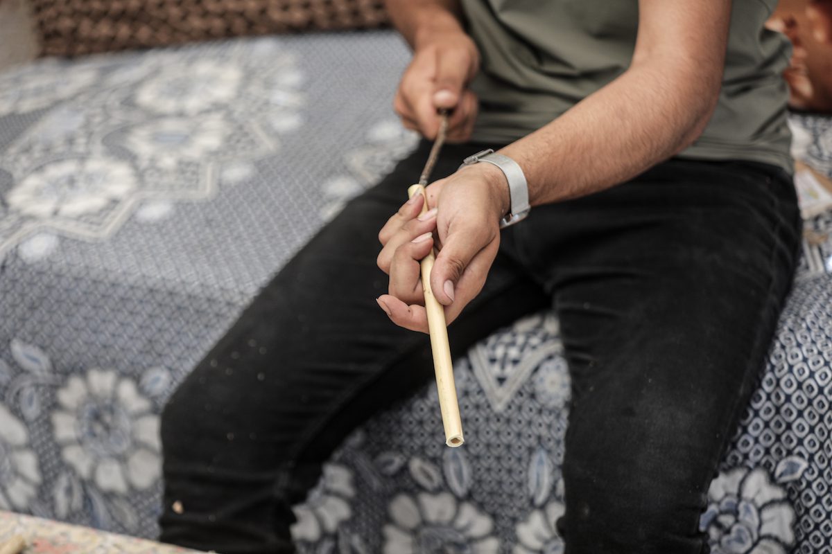 Palestinian youth resist poverty by selling handcrafted musical ...
