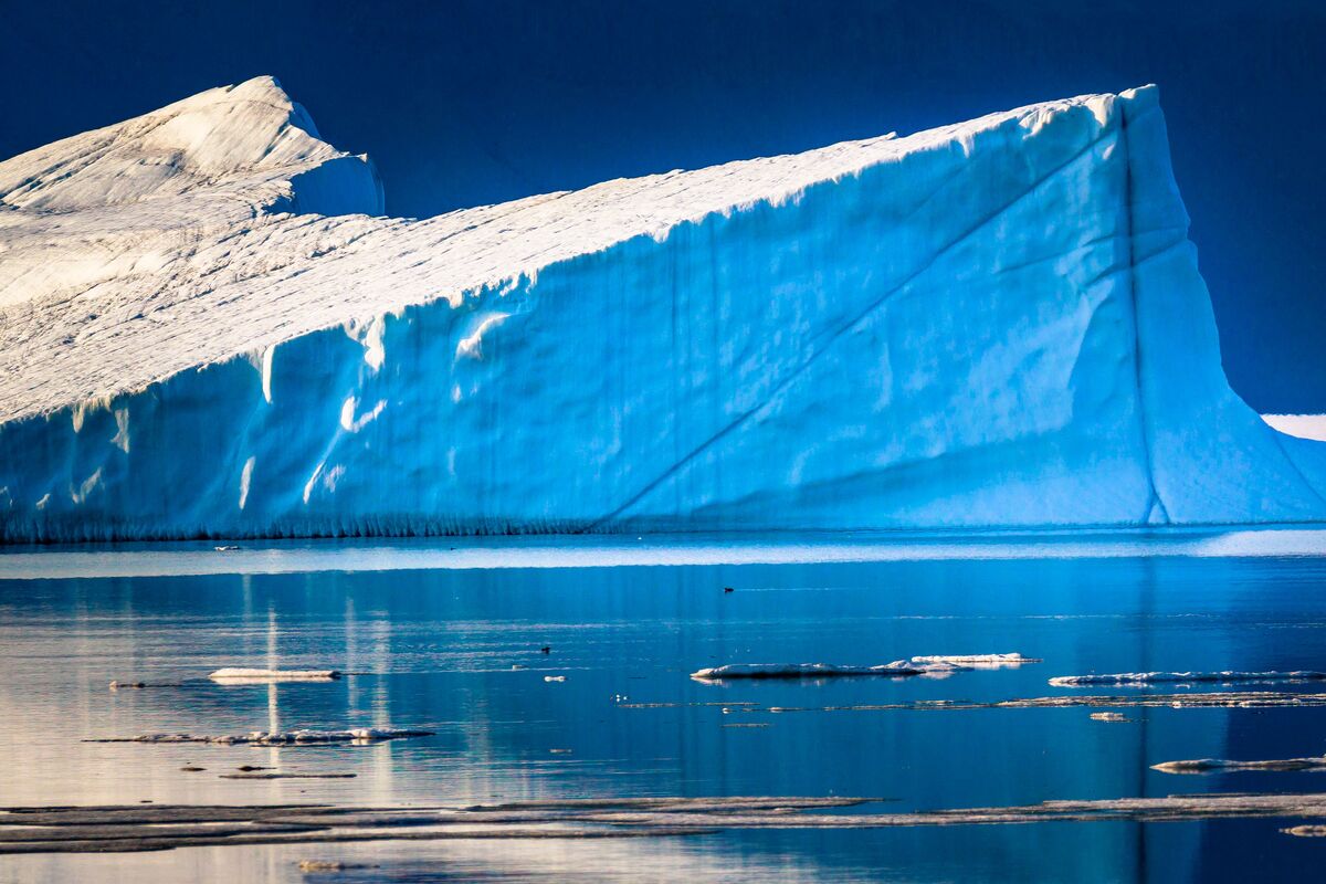 Icebergs float in the Baffin Bay near Pituffik, Greenland on 15 July 2022 [KEREM YUCEL/AFP/Getty Images]