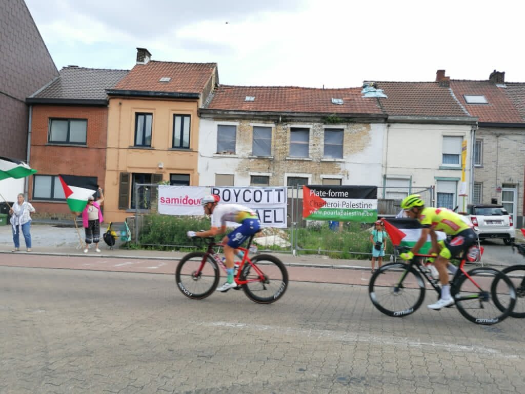 Protests in Belgium against Israel’s participation in cycling race