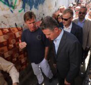 EU delegation in Gaza meets Palestinians wounded in latest Israel strikes, on 16 August 2022 [Mohammed Asad/Middle East Monitor]