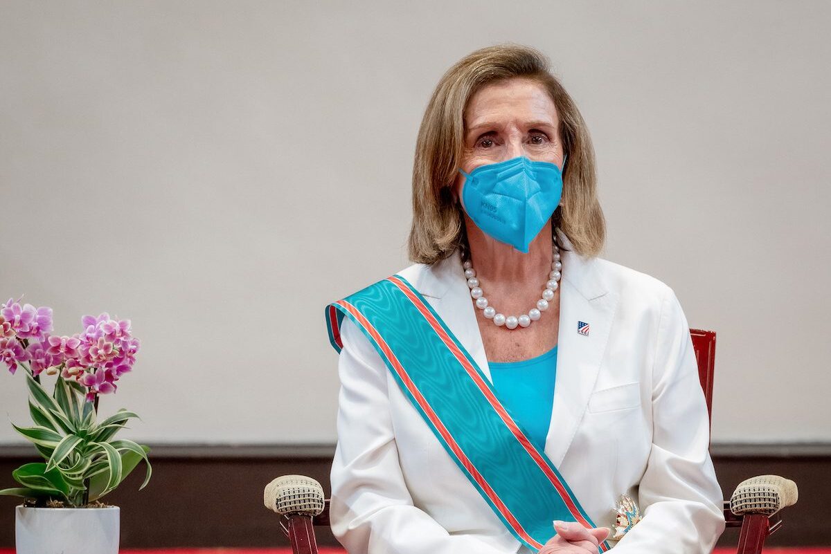 US House Speaker Nancy Pelosi on August 3, 2022 [Taiwan Presidential Office/Anadolu Agency]