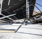 Israeli occupation forces demolish an events hall in Issawiya, in the occupied East Jerusalem, on 16 August 2022 claiming it was built with the necessary building permit [Eyad Tawil/Anadolu Agency]