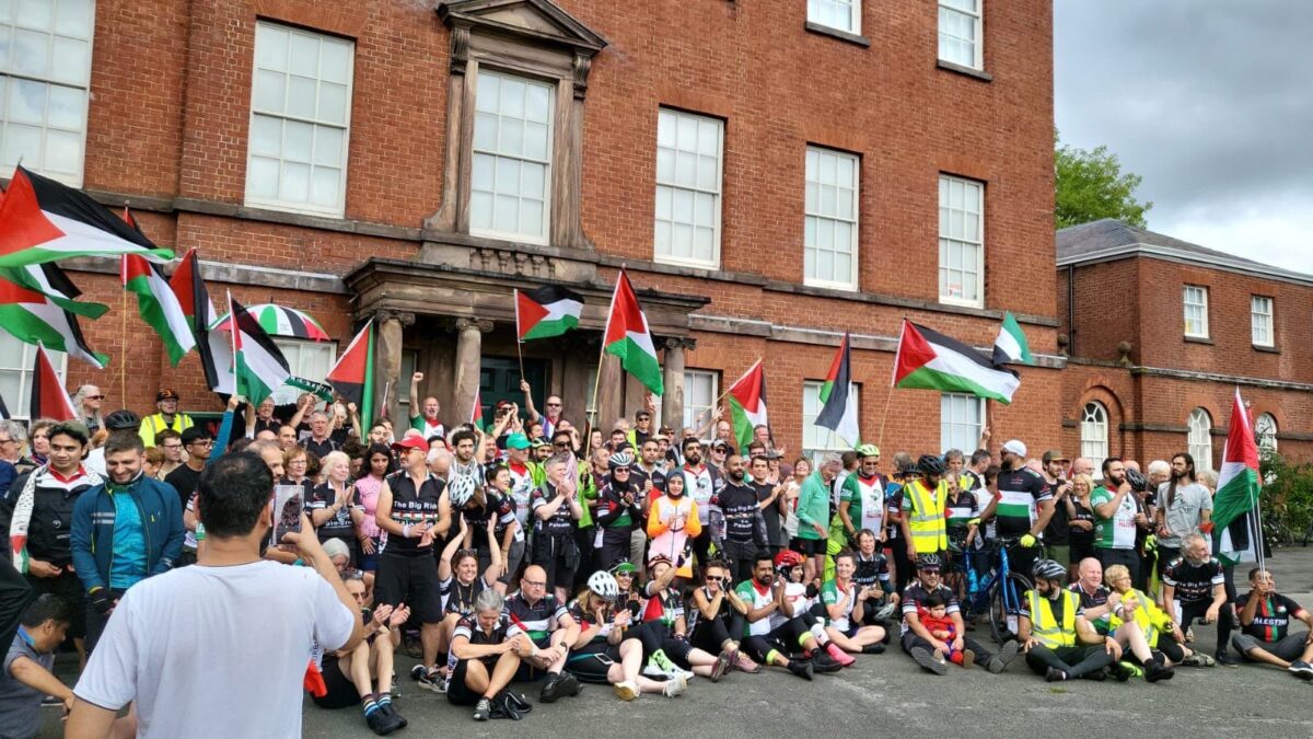 The Big Ride for Palestine in Manchester on 31 July 2022 [The Big Ride for Palestine/Twitter]