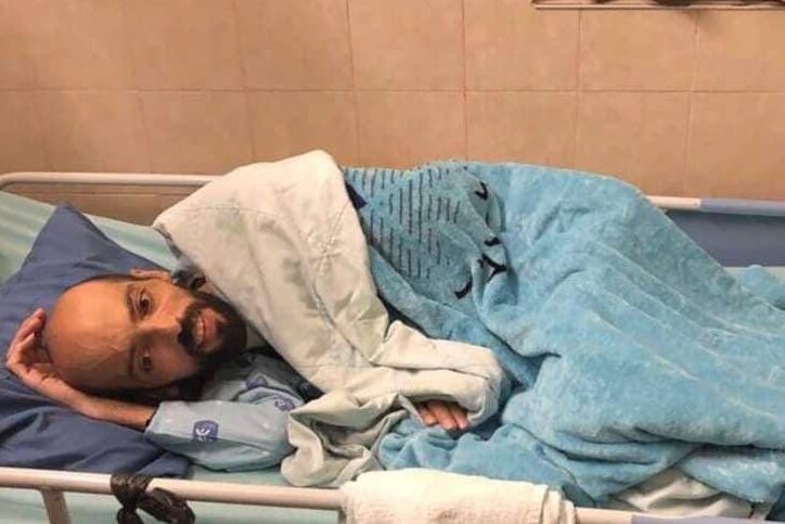 Palestinian hunger-striker Khalil Awawdeh [@Belalmd12/Twitter]