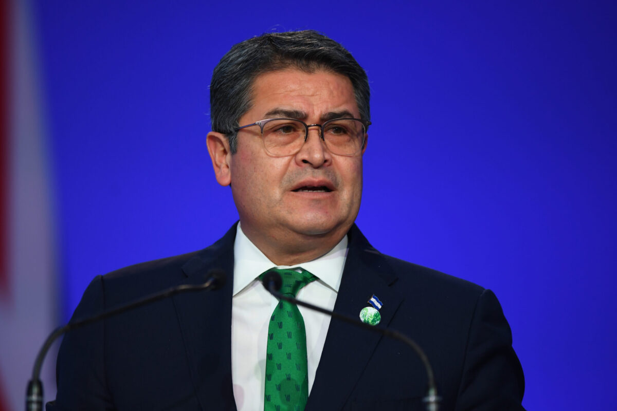 Hondura President Juan Orlando Hernández on November 1, 2021 in Glasgow, United Kingdom [Andy Buchanan/Pool/Getty Images]