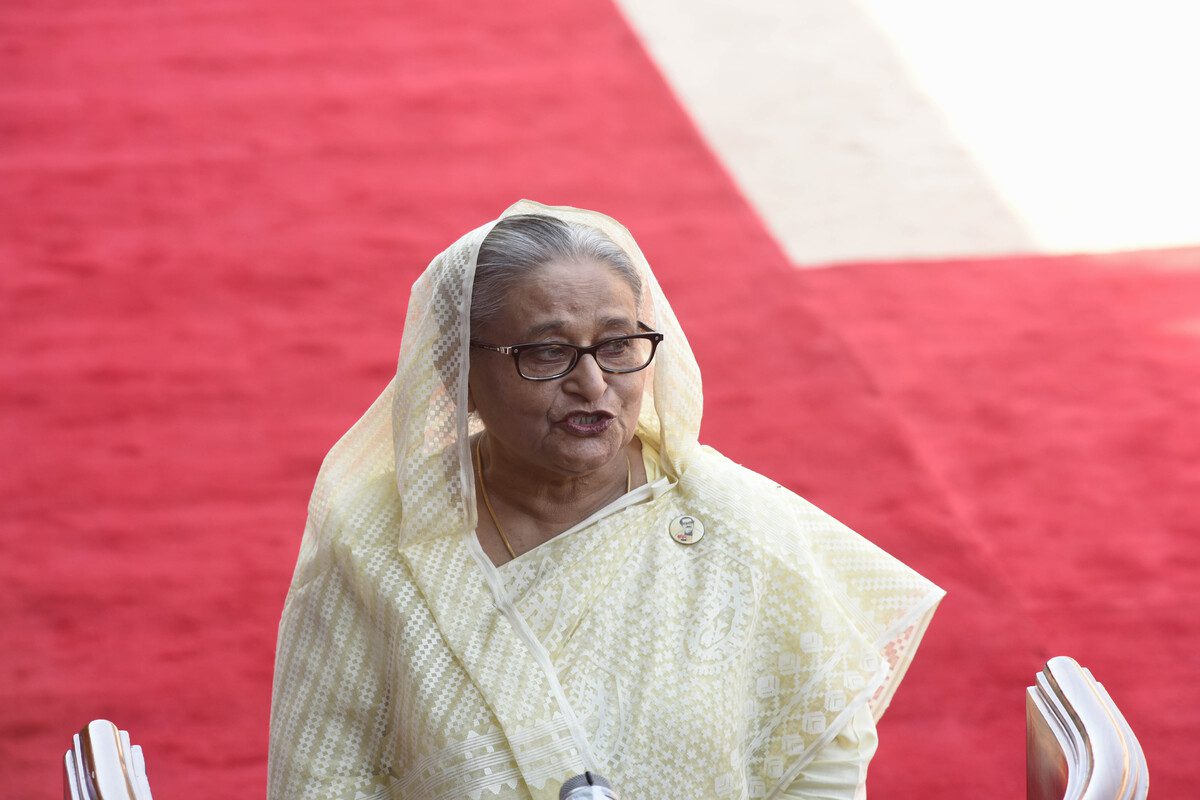 Bangladesh’s Prime Minister Sheikh Hasina at India's presidential palace  in New Delhi India on September 6, 2022 [Imtiyaz Khan/Anadolu Agency]