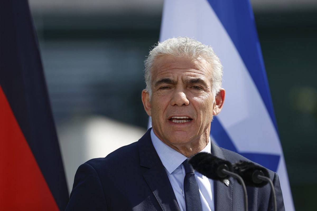 Prime Minister of Israel Yair Lapid on September 12, 2022 [Abdulhamid Hoşbaş/Anadolu Agency]
