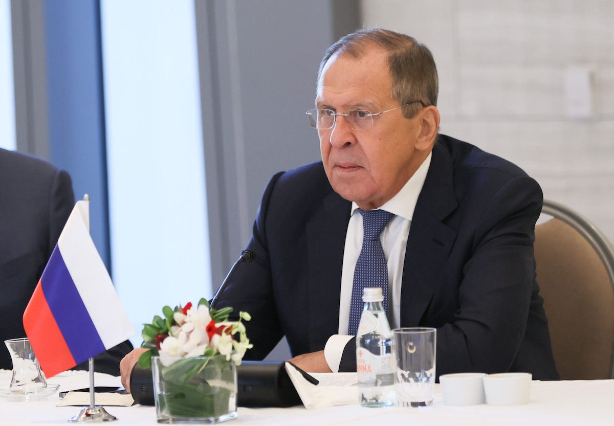 Russian Foreign Minister Sergey Lavrov on September 21, 2022 [Cem Özdel/Anadolu Agency]