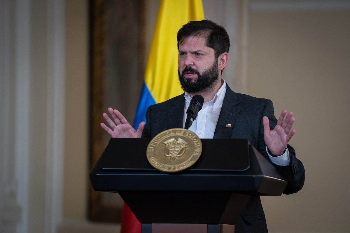 Gabriel Boric, Chile's president, on Monday, Aug. 8, 2022 [Nathalia Angarita/Bloomberg via Getty Images]