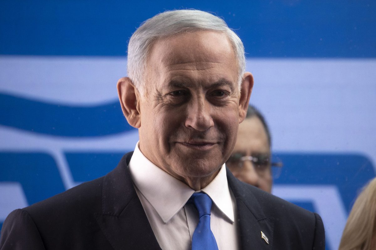 Benjamin Netanyahu during a campaign event in Tel Aviv, Israel on October 30, 2022 [Mostafa Alkharouf/Anadolu Agency]