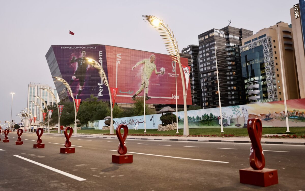 A street view days before the 2022 FIFA World Cup in Doha, Qatar on November 13, 2022 [Mohammed Dabbous - Anadolu Agency]