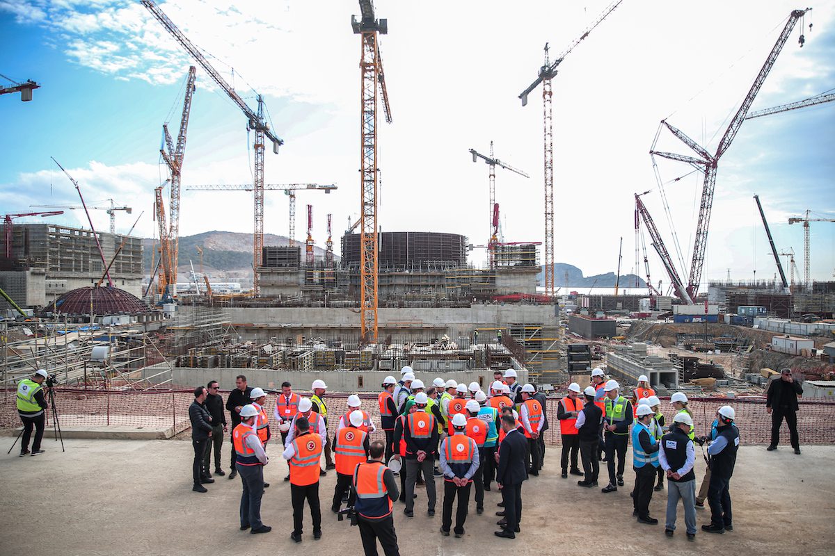 A view of Akkuyu Nuclear Power Plant as its construcion works continue in Gulnar district of Mersin, Turkiye on November 19, 2022. [ Serkan Avci - Anadolu Agency]