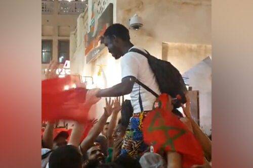 African unity: Morocco & Senegal fans celebrate Sadio Mane