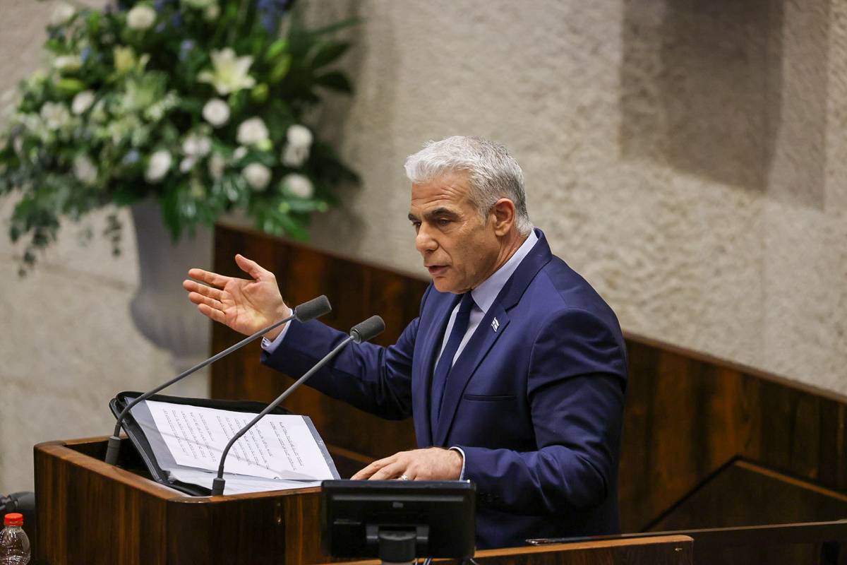 Former Israeli Prime Minister Yair Lapid [Israeli Parliament (Knesset)/Anadolu Agency]