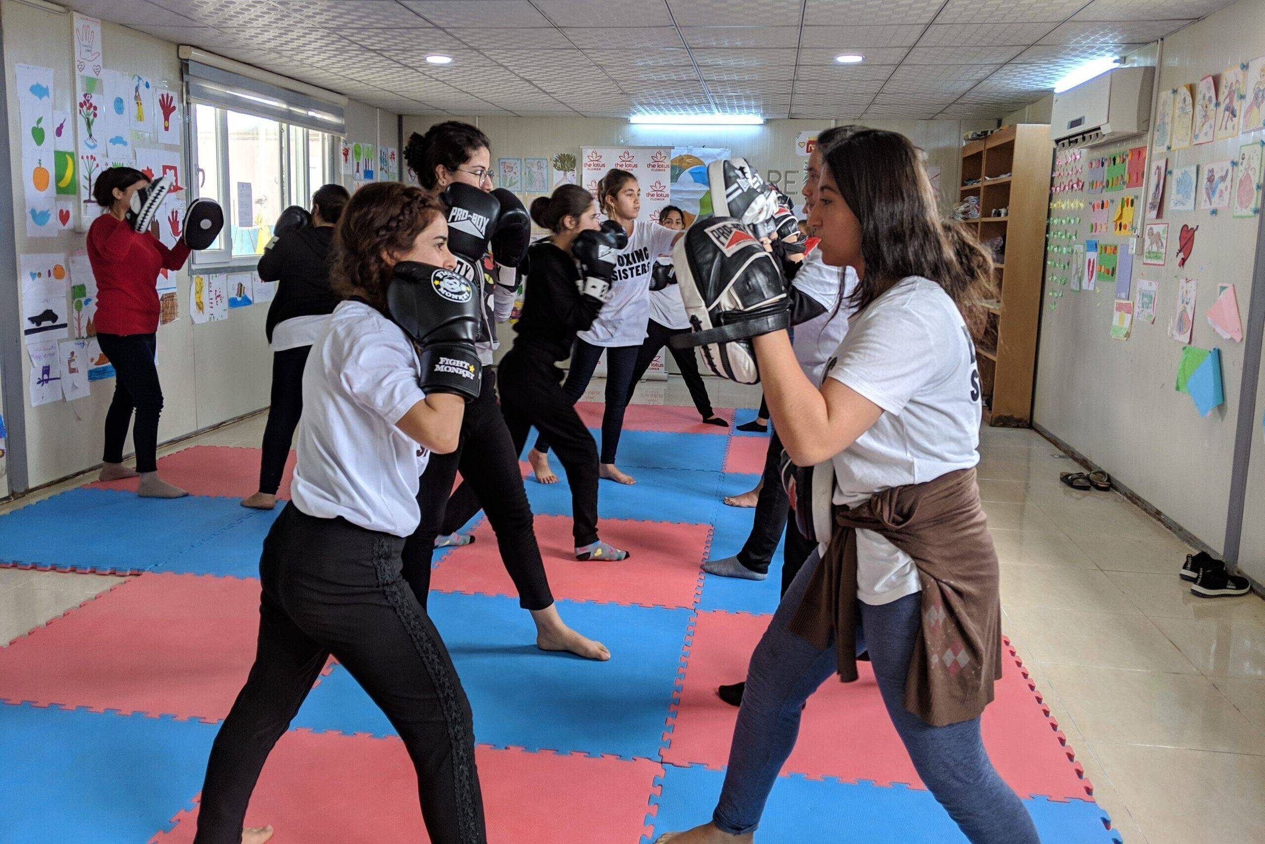 Yazidi girls box their way to a new future after Daesh terror [Ros Russell]