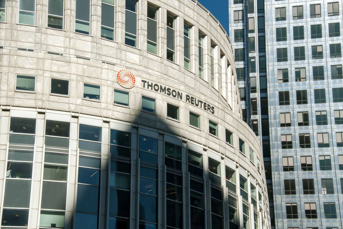 Thomson Reuters building in Canary Wharf in London. [Photo by aslu/ullstein bild via Getty Images]