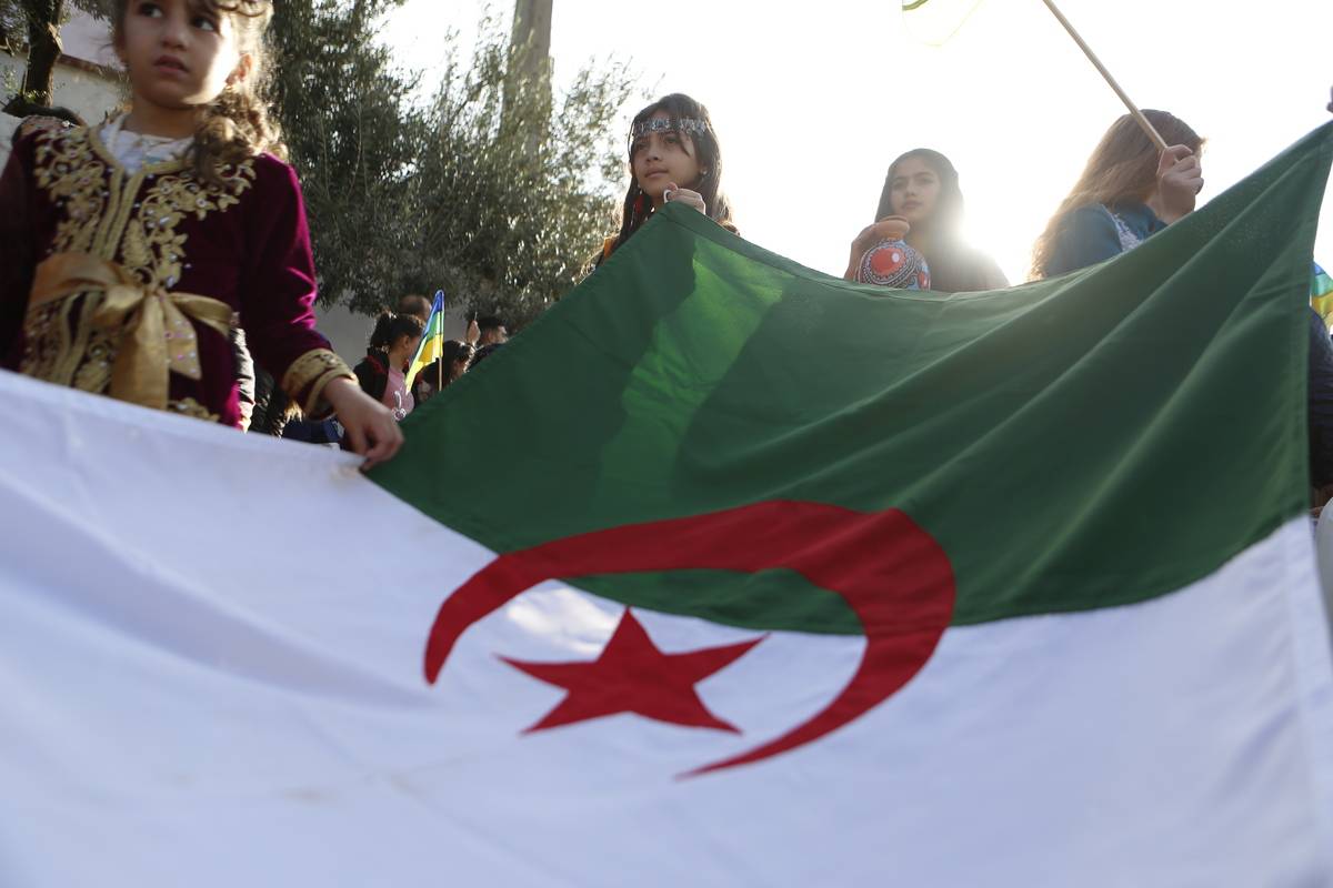 People wearing traditional dresses gather to celebrate the new year 2973 on the Berber calendar, which has been in use for many centuries in Ammal district of the city Bumerdas, Algeria [Hamza Zait - Anadolu Agency]