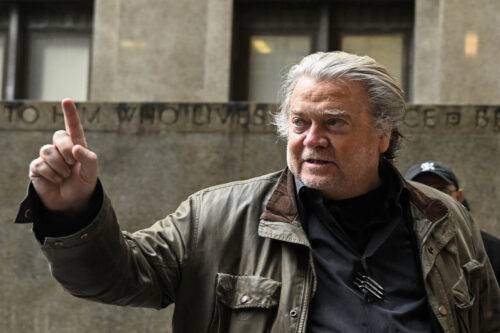 Former US President Donald Trump's adviser Steve Bannon in Manhattan, New York on January 12, 2023. [Fatih Aktaş - Anadolu Agency]