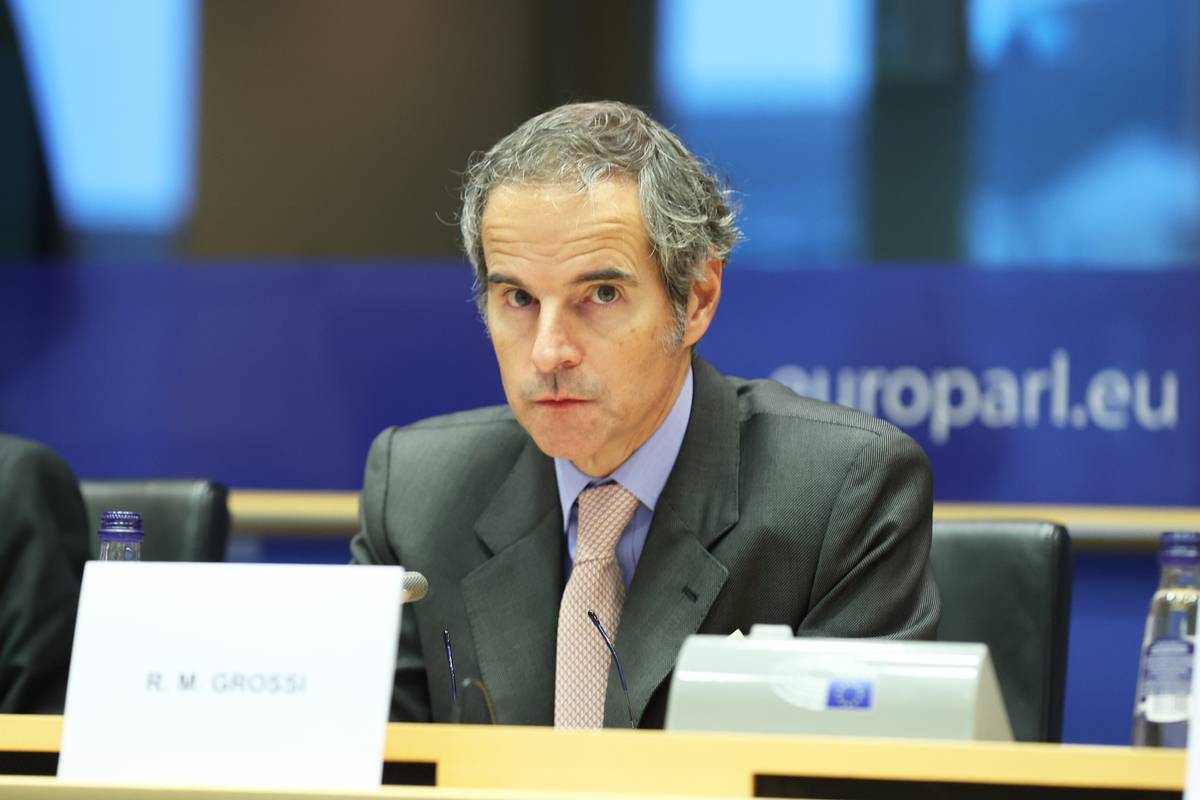 Director General of International Atomic Energy Agency Rafael Mariano Grossi attends the joint meeting of the European Parliament Foreign Relations Committee and the Security and Defense Committee in Brussels, Belgium on January 24, 2023. [Dursun Aydemir - Anadolu Agency]