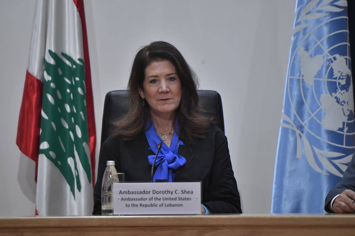 Ambassador to Beirut, Dorothy Shea in Beirut, Lebanon on January 25, 2023. [Hussam Shbaro - Anadolu Agency]