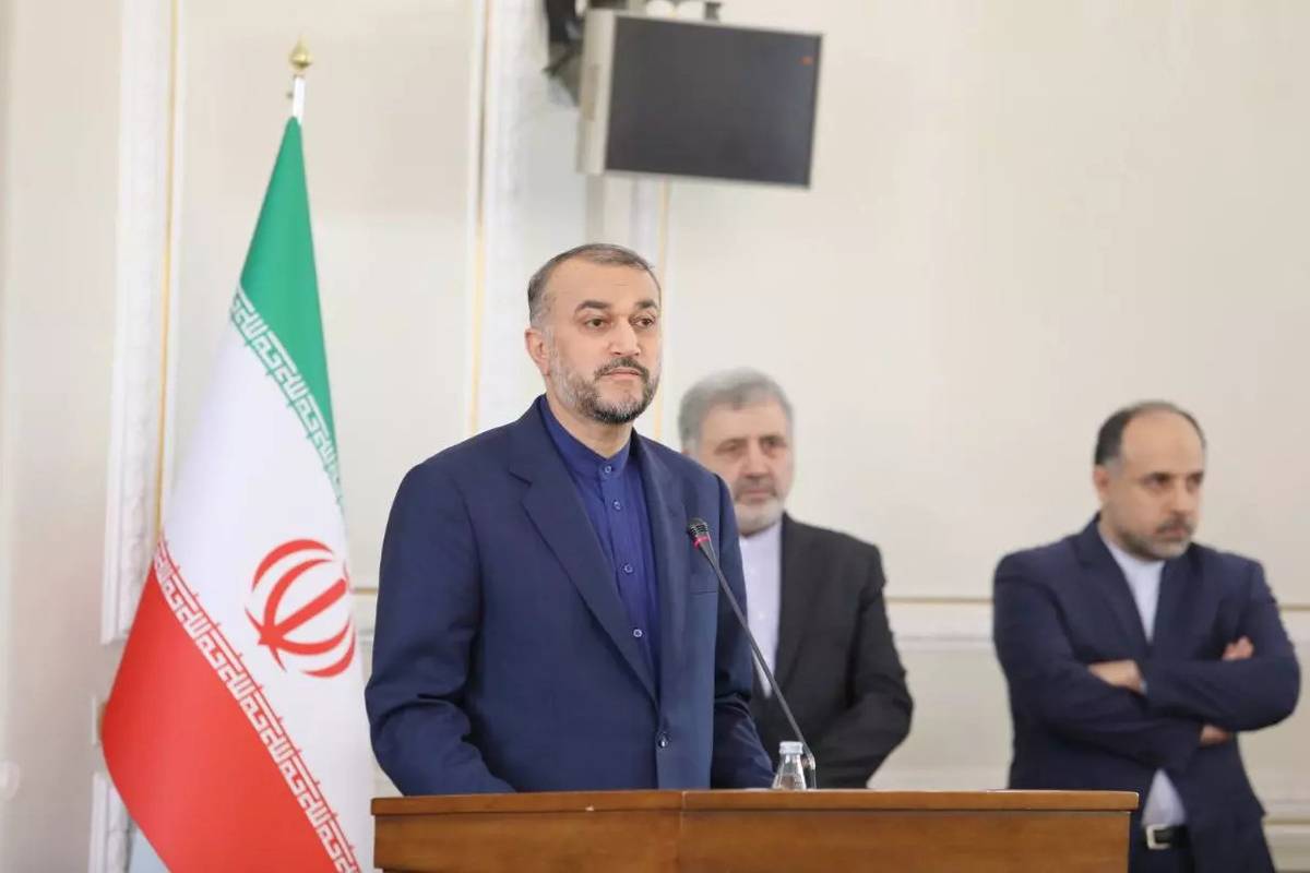 Minister of Foreign Affairs of Iran, Hossein Amir-Abdollahian give a joint news conference after an inter-delegation meeting in Tehran, Iran [Iranian Foreign Ministry - Anadolu Agency]